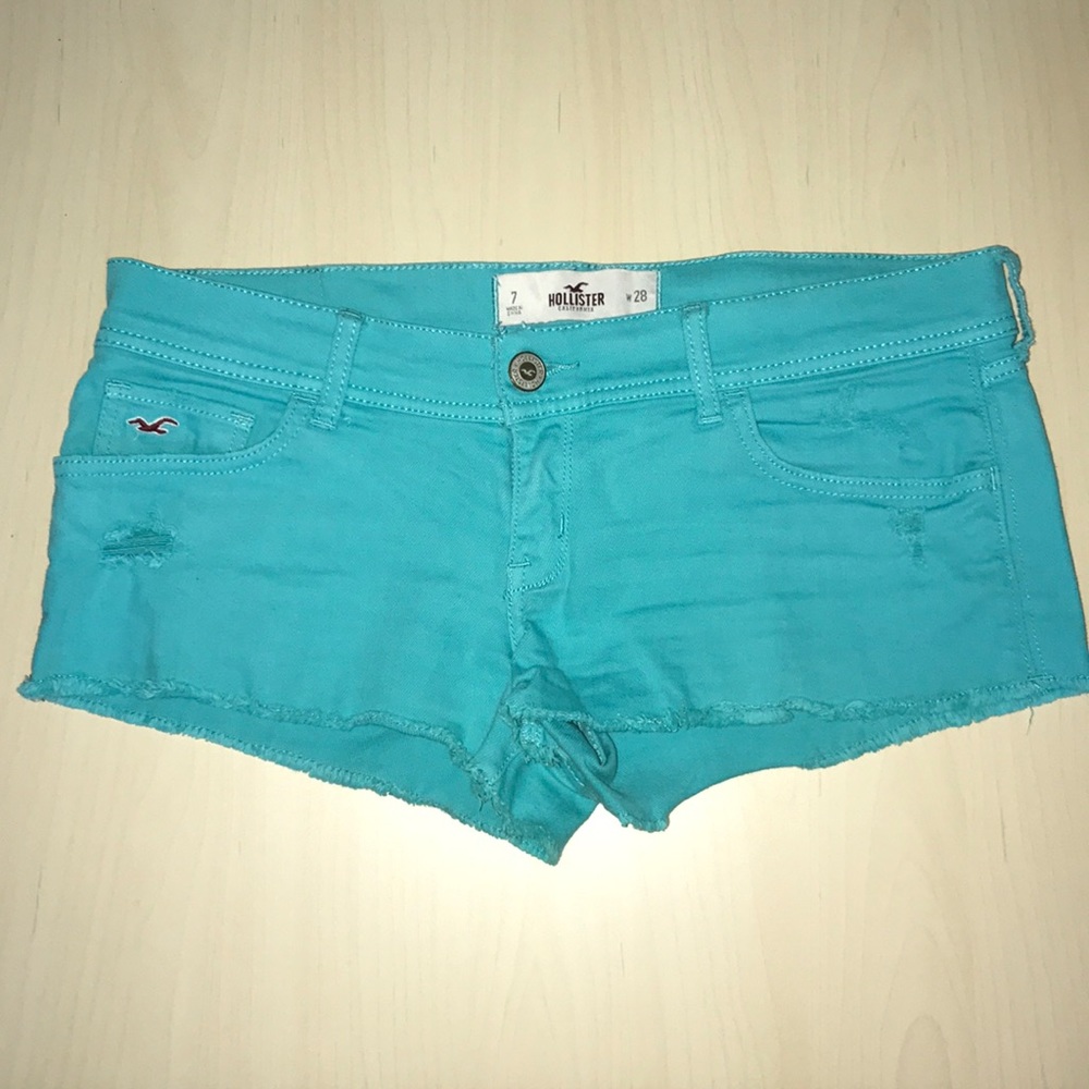 Teal Hollister jean shorts